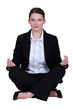 Woman practising yoga