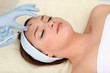 Young woman receiving plastic surgery injection