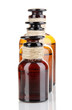 Medicine bottles isolated on white