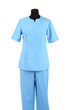 Medical clothing on dummy isolated on white