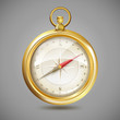 golden realistic detailed compass