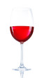 Glass of wine isolated on white