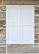 Wood white window in the classic style