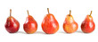five red pears