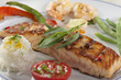 Pavé de saumon grillé & Crevettes