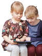 Photo: Girls playing with a tablet computer Girls playing with a tablet computer