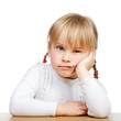 Close-up of a sad little girl
