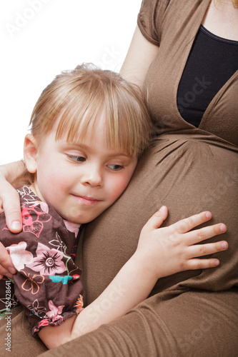 Photo: Pregnant woman with daughter Pregnant woman with daughter