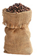 Photo: Coffee beans in burlap sack Coffee beans in burlap sack