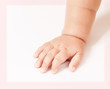Baby hand isolated on white