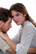 young couple embracing