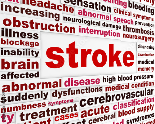 Illustration: Stroke medical warning message Stroke medical warning message