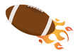 Vektor: Football ball with fire flames Football ball with fire flames