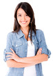 Casual woman smiling