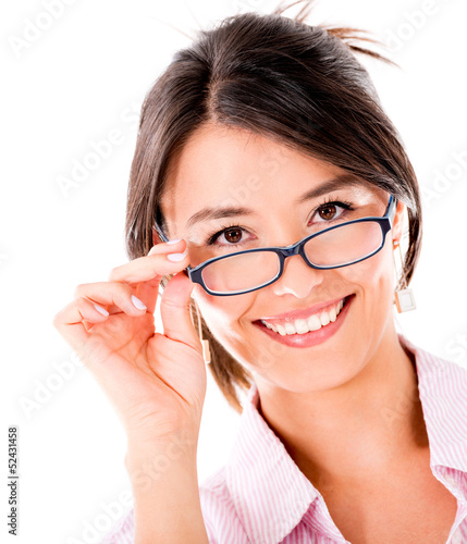 Photo: Woman wearing glasses Woman wearing glasses
