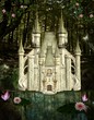 Illustration: Enchanted castle in the middle of the forest Enchanted castle in the middle of the forest