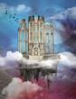Illustration: Enchanted palace over the clouds Enchanted palace over the clouds