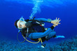 Female Scuba Diver underwater
