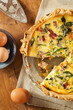 Homemade Spinach and Bacon Egg Quiche