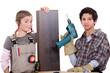 Photo: children dressed as carpenters children dressed as carpenters