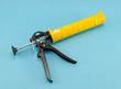silicone glue hand work gun tool blue