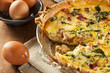 Homemade Spinach and Bacon Egg Quiche