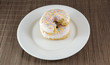 Donut with chunk bitten off