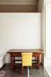 beautiful hotel room, detail, chair and antique table