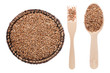 wheat in a plate, fork and spoon