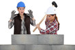 Foto: Destroying a wall. Destroying a wall.