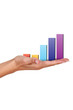 Hand holding bar chart