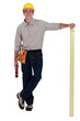 Man with wood plane