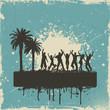 Grunge summer party background