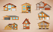 Townhouses (retro colors)