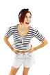 Photo: Beautiful girl with pretty smile in pinup style Beautiful girl with pretty smile in pinup style