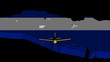 Plane taking off from El Salvador map flag animation