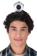 Foto: young man with a web cam young man with a web cam