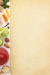 food ingredients and paper