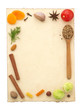 food ingredients and recipe pape