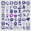 Vector: 49 hand draw sketch communication element collection 49 hand draw sketch communication element collection