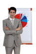 businessman presenting a diagram