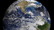 Guatemala flag on pole on earth globe animation