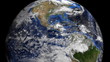 Honduras flag on pole on earth globe animation