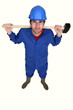 Photo: Tradesman holding a mallet Tradesman holding a mallet