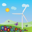 Vector: Wind turbine landscape Wind turbine landscape