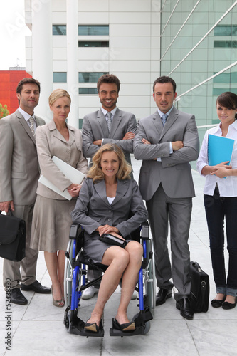 Photo: Businesswoman in a wheelchair Businesswoman in a wheelchair