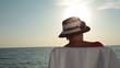 Senior Lady Summer Beach Vacation