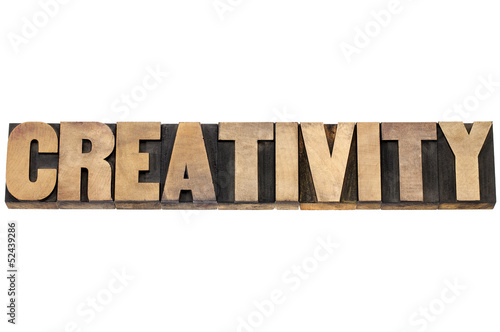 Photo: creativity word in wood type creativity word in wood type