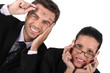 Business couple in glasses
