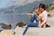 Family leisure on the seacoast